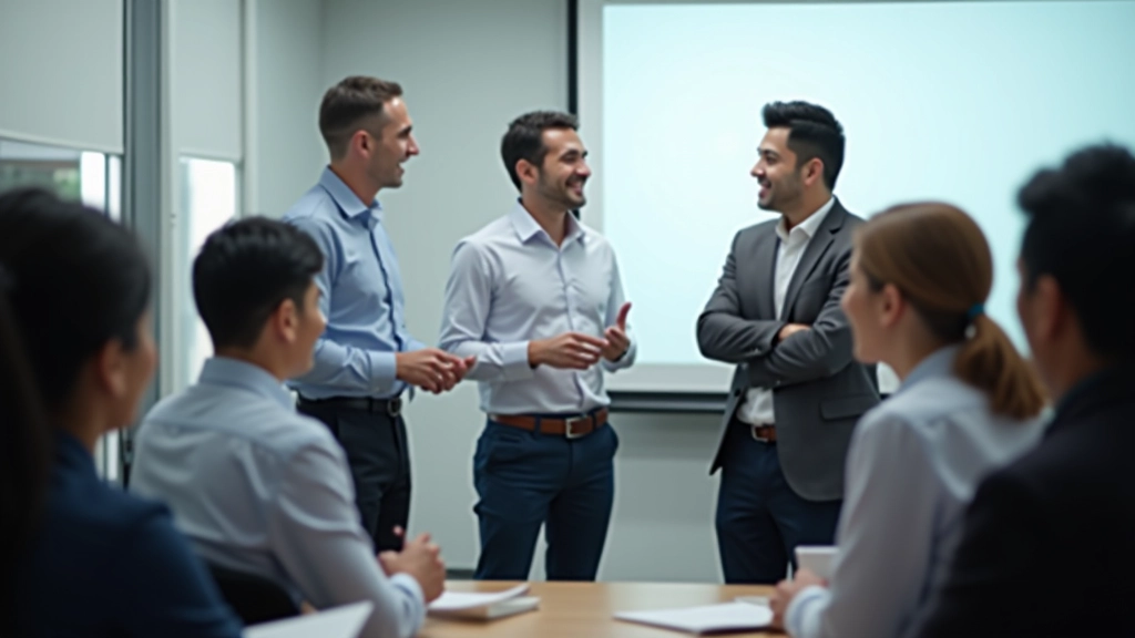 Professional coaches working with communication training participants