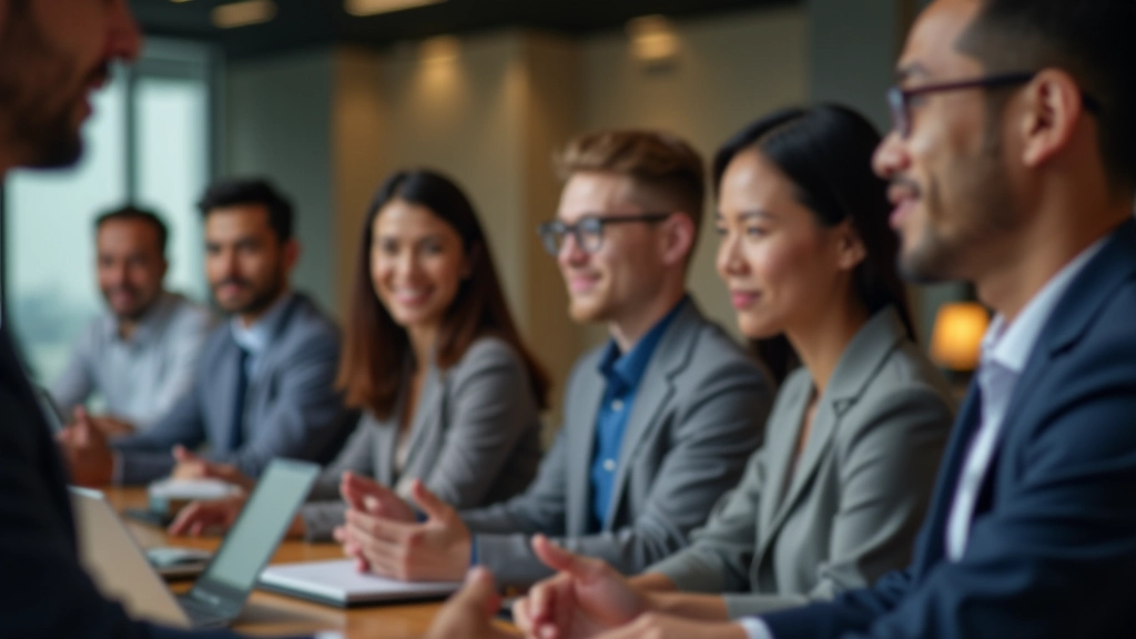 Diverse group of professionals in meeting room showing various expressions of engagement and understanding while listening