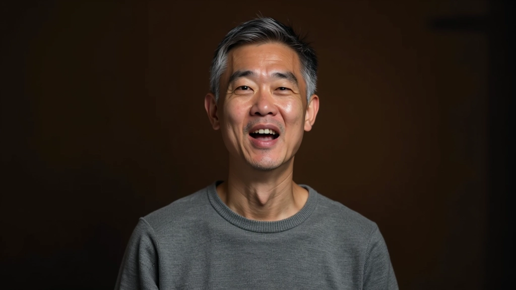 Speaker performing vocal warmup exercises before presentation